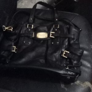 Michaels Kors Black Leather Purse
